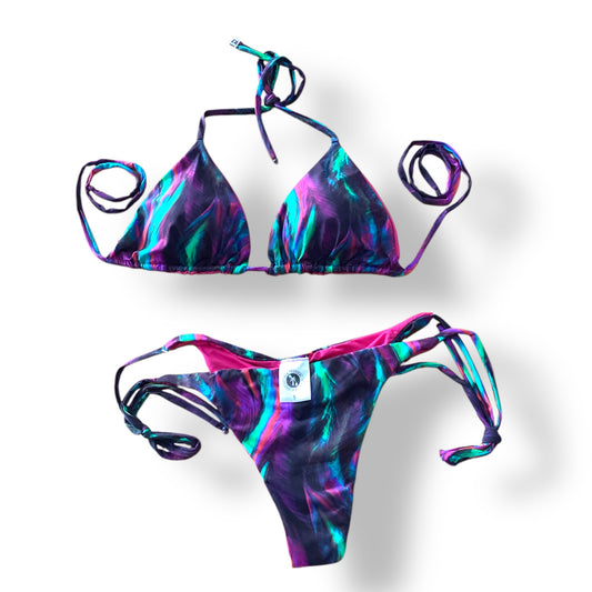 OLA TROPICAL SWIMWEAR TURQUOISE/PINK