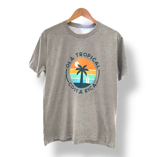 OLA TROPICAL GRAY T-SHIRT