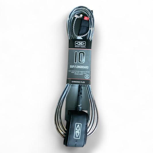 O&E SUP / LONGBOARD DIAMOND FLEX 10’ LEASH