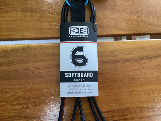 O+E SOFTBOARD 6’ LEASH